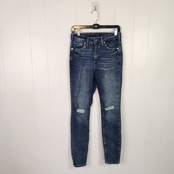 Silver Jeans Infinite Fit High Rise Skinny Jeans Stretch Size Medium 29 30 31 32 - Picture 4 of 16